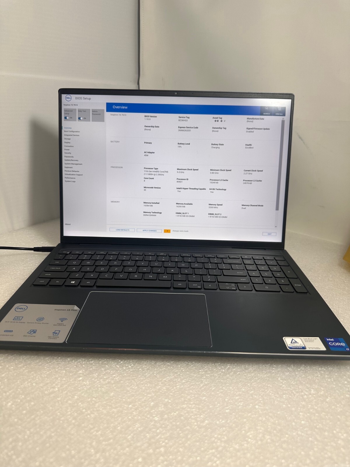 Dell Inspiron 16 7610 16″ Intel I7-11800H 1TB SSD 16GB 3072 x 1920