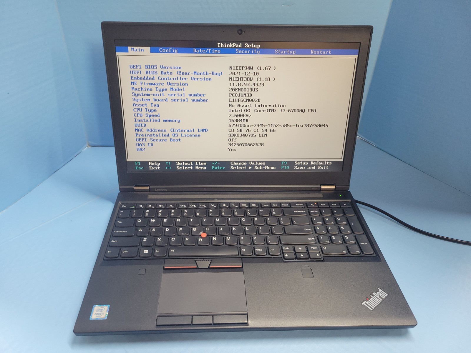 Lot of 4 Lenovo Thinkpad P50 P51 Laptop i7 16GB 15.6″ FHD 512gb For Part