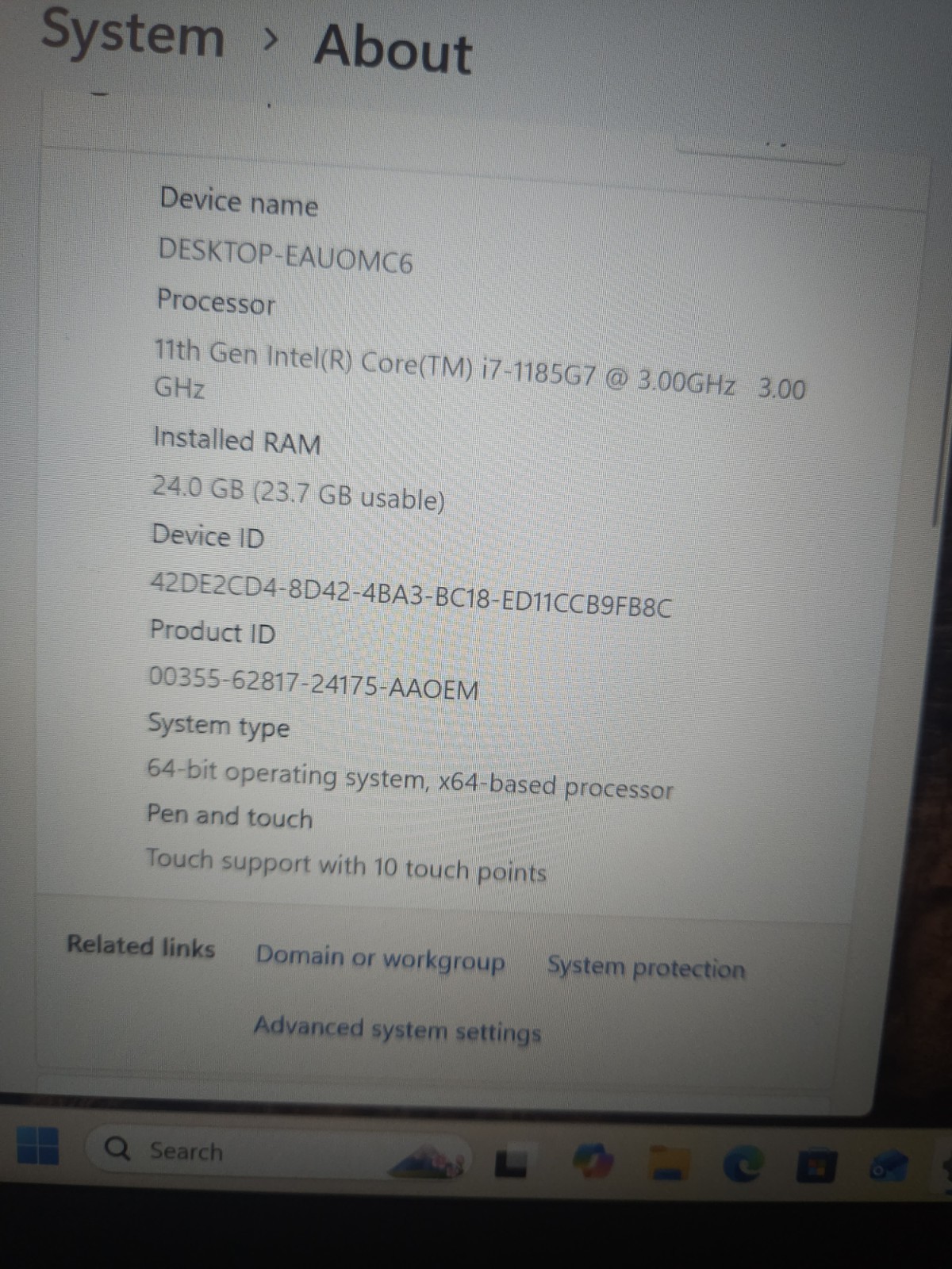 Lenovo ThinkPad T14 i7 24gb Ram 3.0ghz 512gb NVMe Drive Gen2 14″Touchscreen