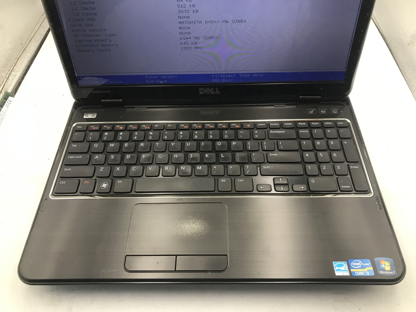 DELL INSPIRON N5110 – BOOTS TO BIOS – INTEL I3 2830M – 6GB RAM – NO OS -READ- BB