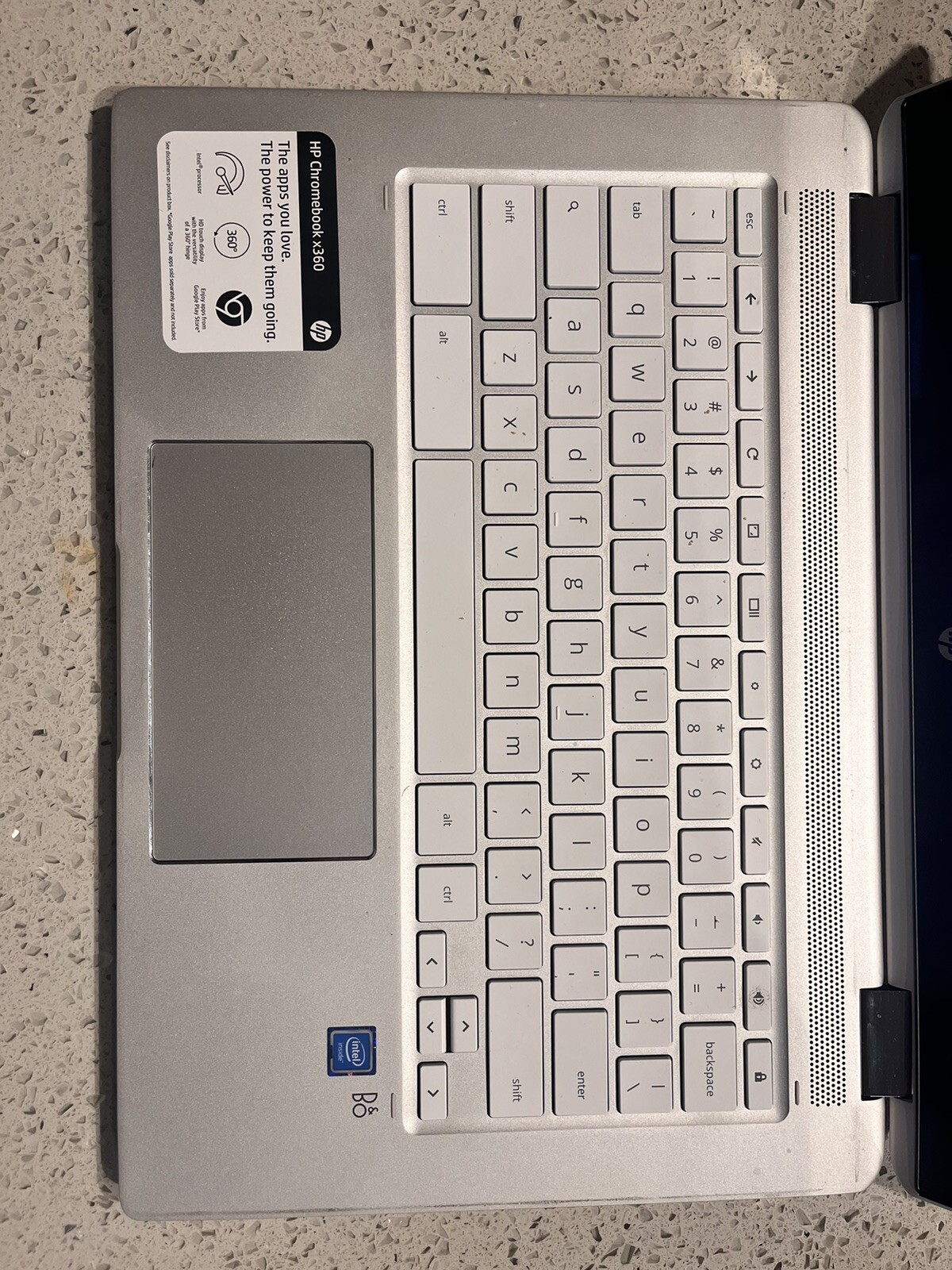 HP 14a-na0020nr 14 inch (32GB, Intel Celeron, 1.10GHz, 4GB) Chromebook – White –