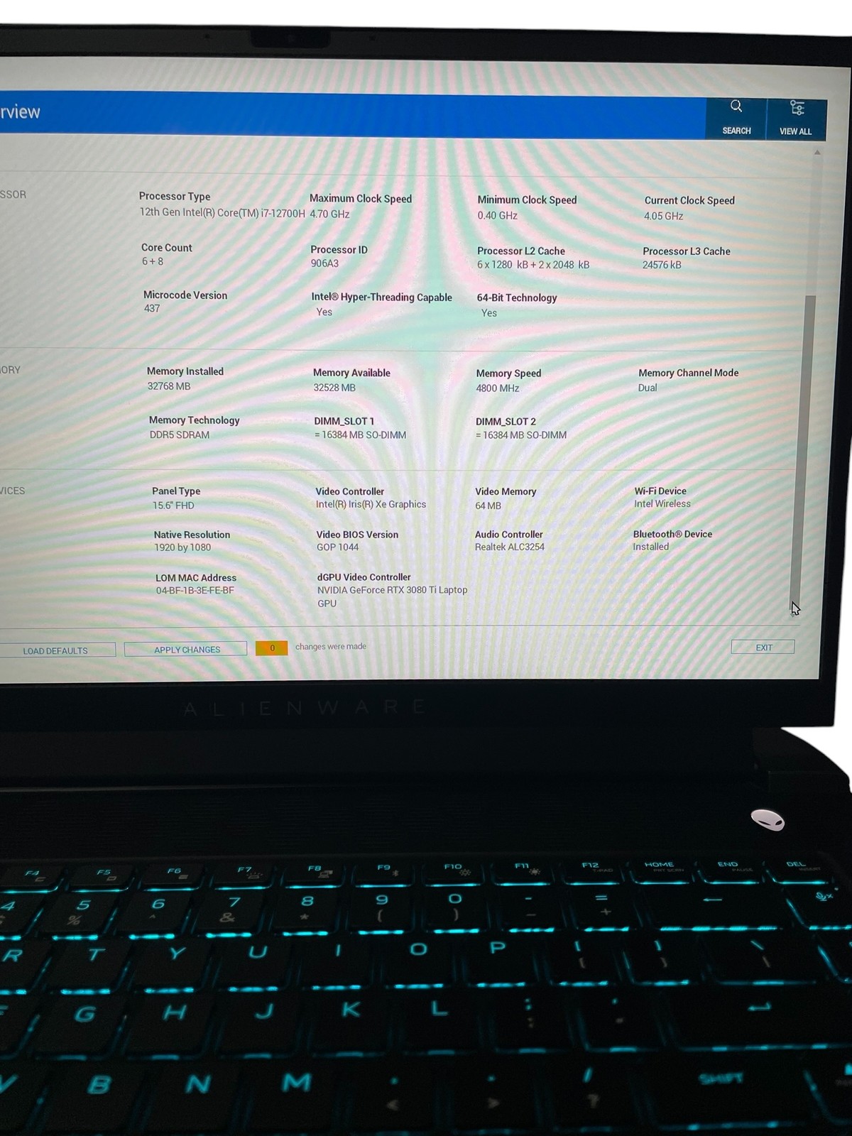 Alienware M15 R7 15″ – I7 2.3GHz – 32GB RAM- 4TB SSD – Grade D