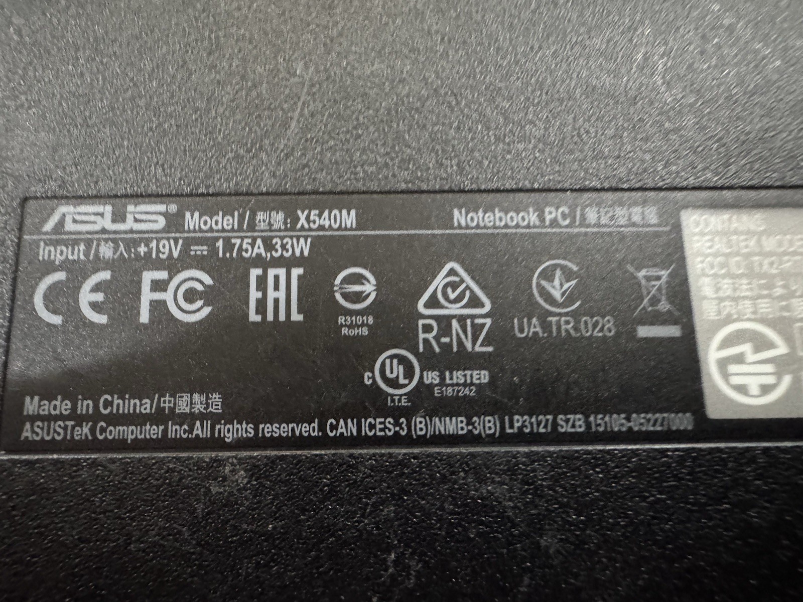 Asus X540M Laptop Intel Pentium Silver Vivobook Storage Find Untested No Charger