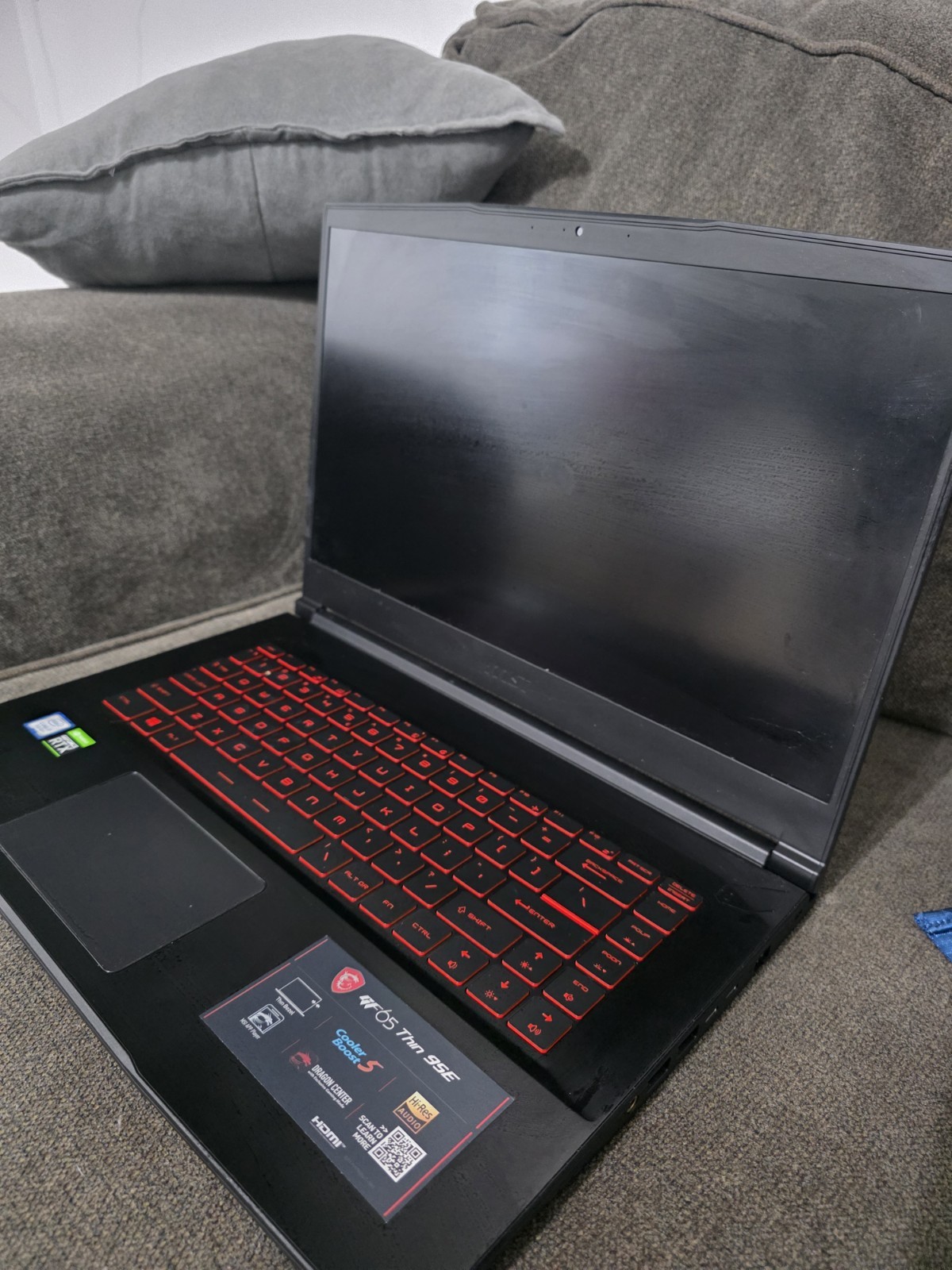 MSI GF65 Thin 9SEXR-250 Laptop 15.6″ FHD, I7-9750H, 8GB RAM, RTX 2060, 512GB SSD