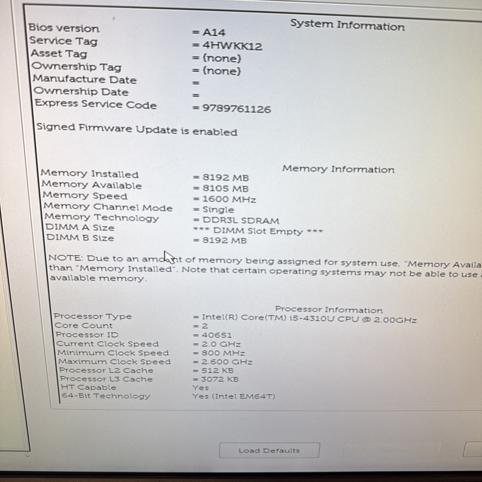 Dell latitude 5550 I5-4310 8G Ram No HD or LCD No Cover. Works W/ Ext Monitor