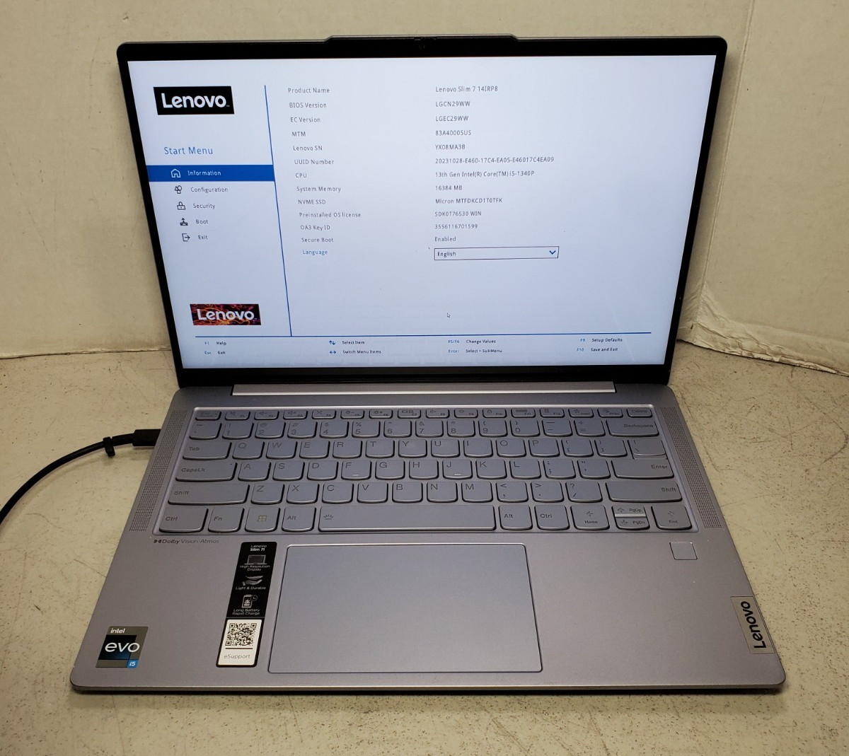 Lenovo Slim 7 14IRP8 Laptop Intel i7-1360p 16GB RAM 1TB SSD NO OS! #69