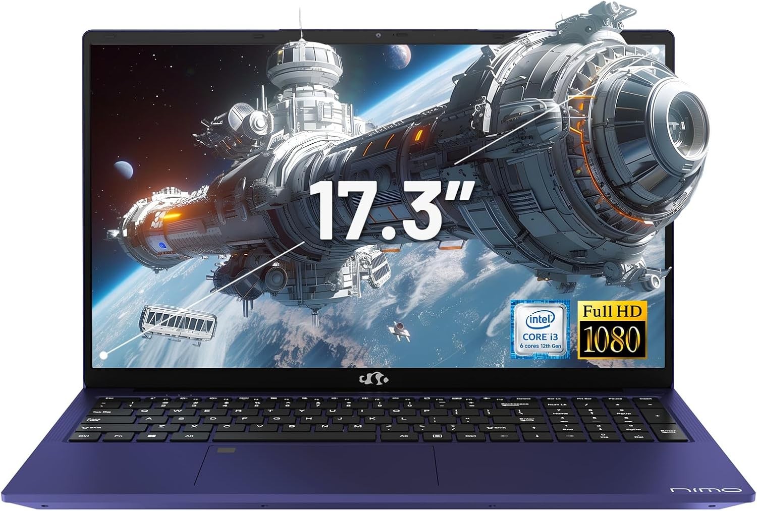 NIMO 17.3 FHD-Laptop, Intel 6-Cores i3-1215U 32GB RAM 1TB SSD Fingerprint Win 11