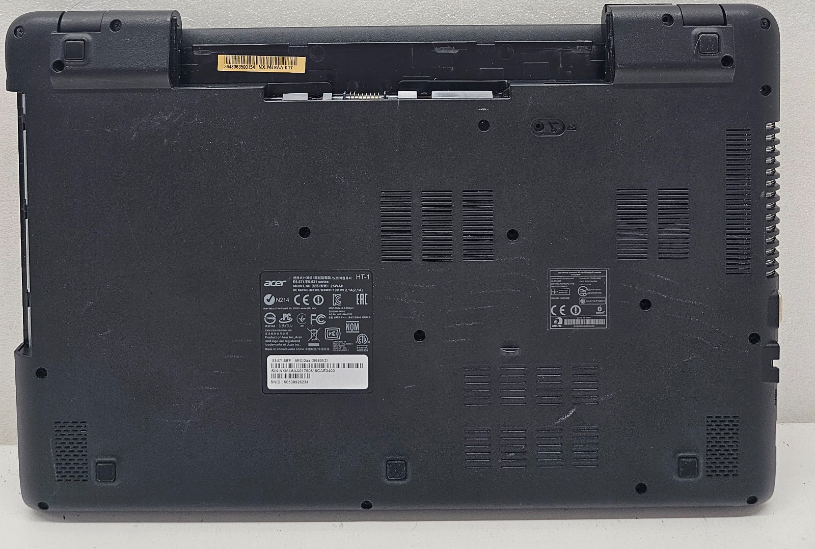 ACER ASPIRE E5-571-58FP Laptop Intel Core i5-5200U 4GB RAM NO HD/OS (FL)