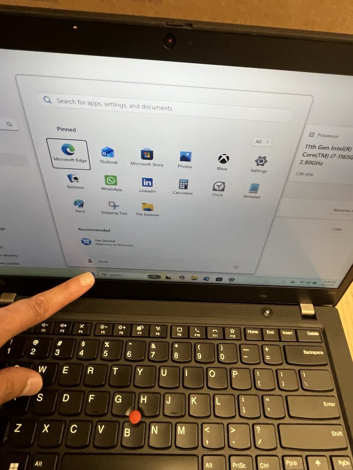 Lenovo ThinkPad T14 Gen 2 14 500SSD Intel Core i7-1165G7 2.8GHz 16GB Touchscreen
