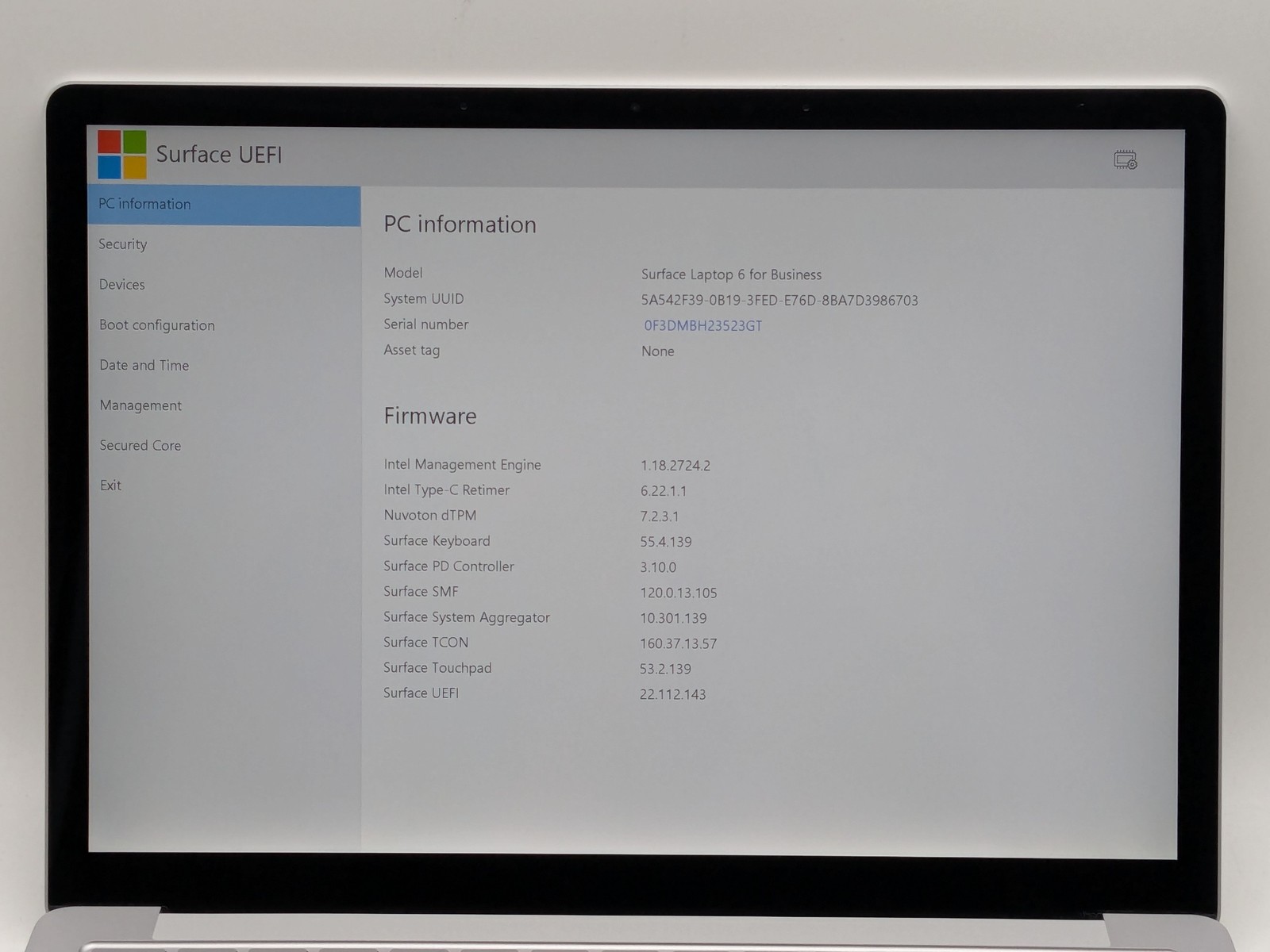 Microsoft Surface Laptop 6 13.5in Touch Ultra 7 165H 16GB 512GB SSD Win 11 Pro