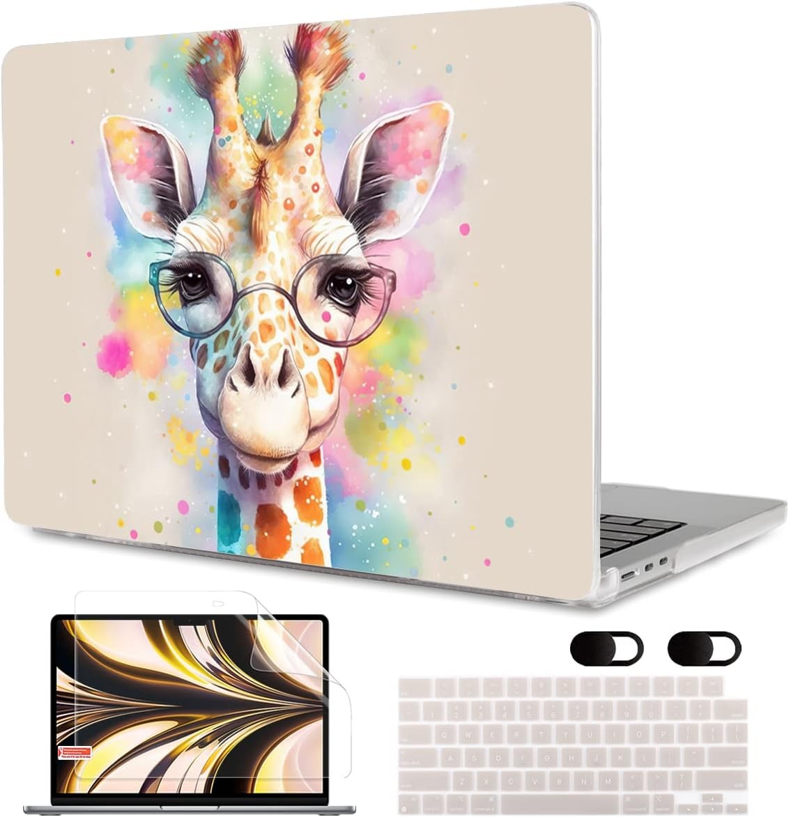 Case for MacBook Air 13.6 inch 2025 2024 2022, Laptop Hard Shell with Keyboard C