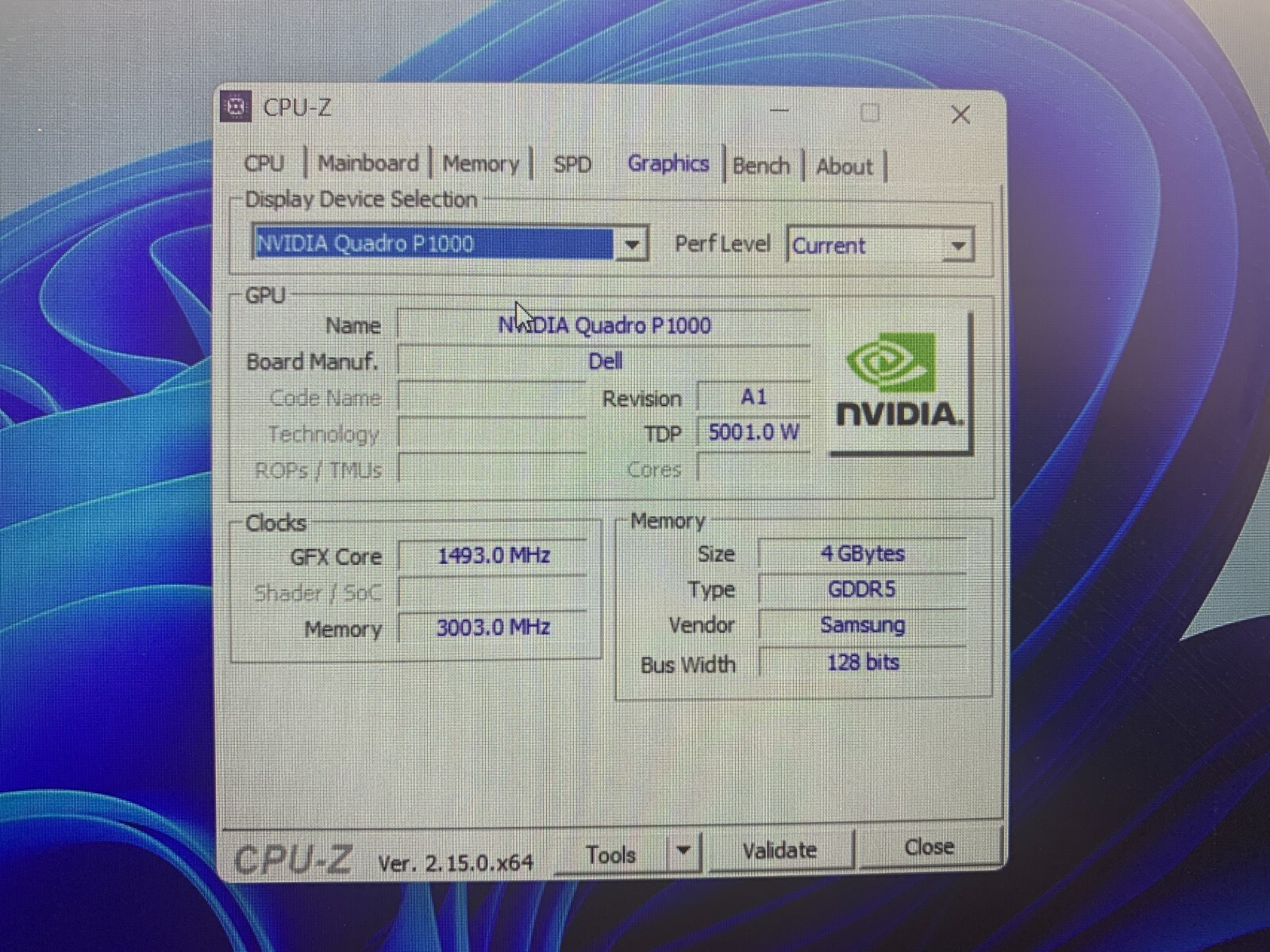 Dell Precision 7530 Laptop Intel i7-8750H 2.2GHz 32GB RAM 256GB NVIDIA P1000