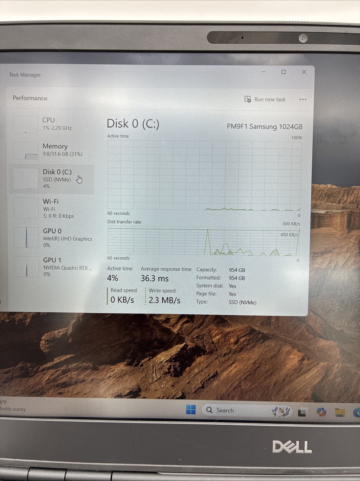 Dell Precision 7550 NVIDIA Quadro RTX 3000 2.4GHz Intel Core i9-10 32GB 1TB |L40