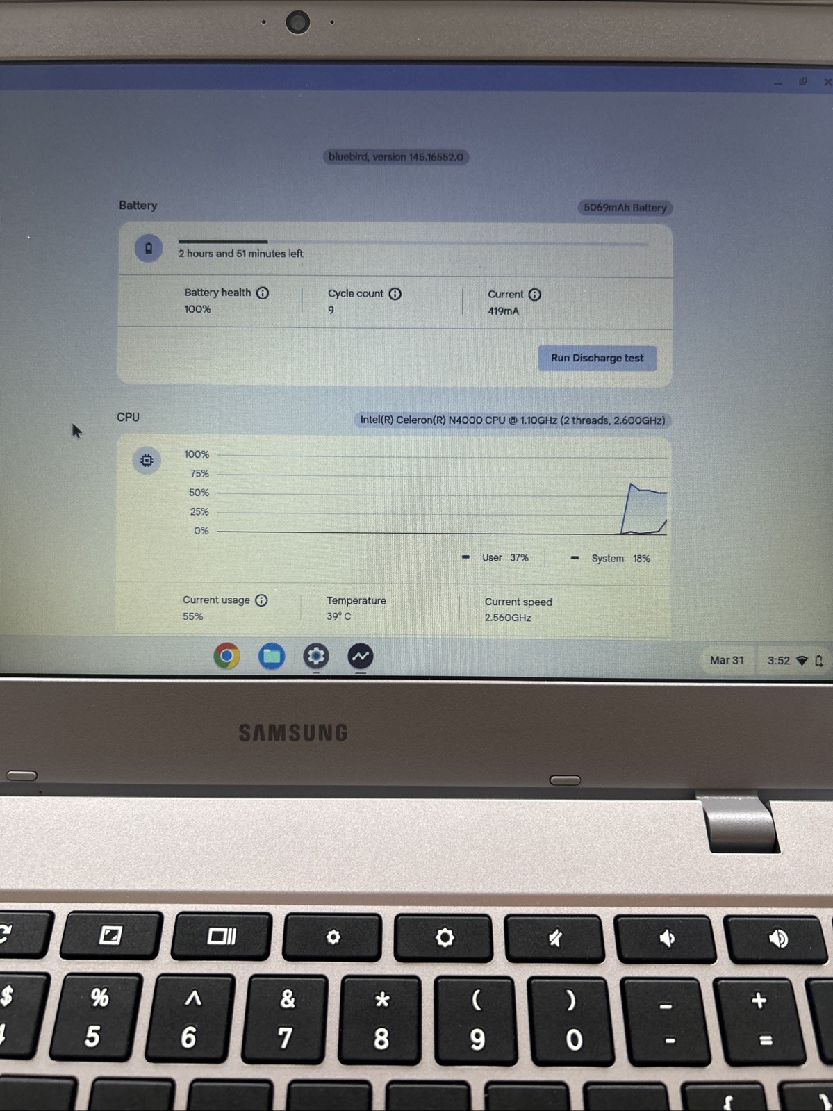 Samsung Chromebook 4 11.6 inch (16GB, Intel Celeron N4020, 1.1GHz, 4GB)