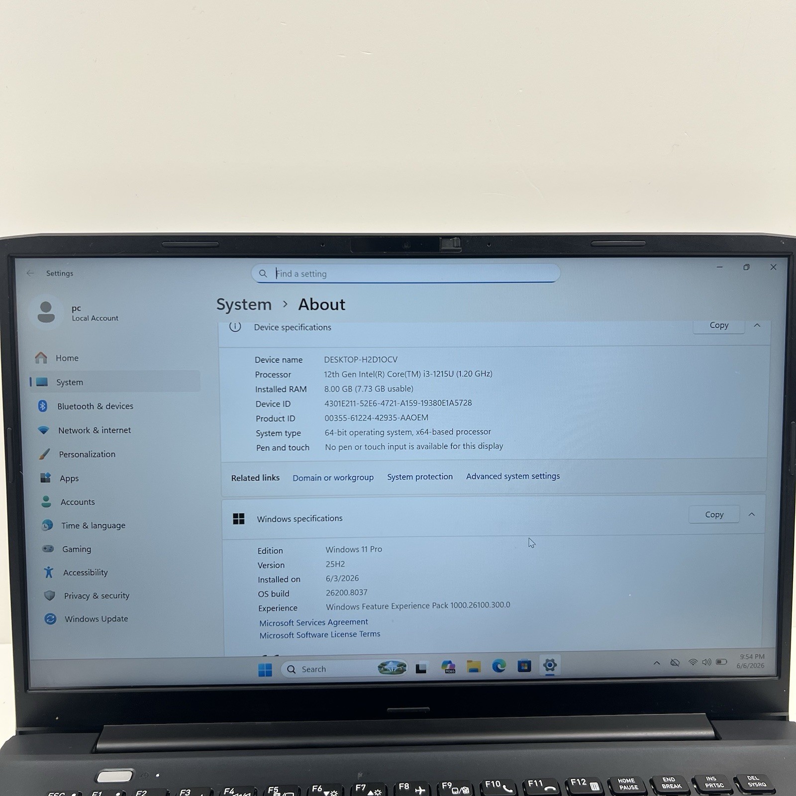 Dynabook Satellite Pro C40-K 14″ Intel Core i3-1215U 8GB Ram 256GB SSD Win 11
