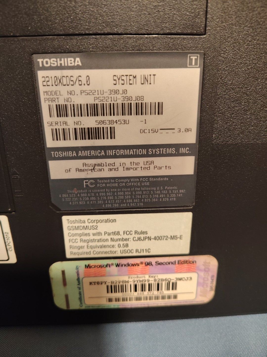 Toshiba Satellite 2210xcds/6.0