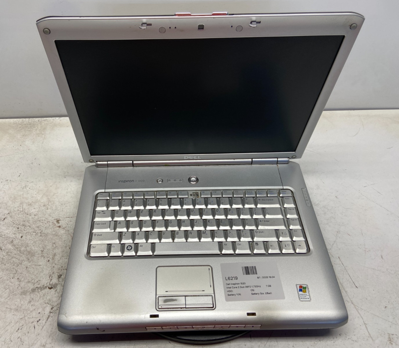 Dell Inspiron 1520 Intel Core 2 Duo 06FD 1.73GHz 1 GB NO HDD