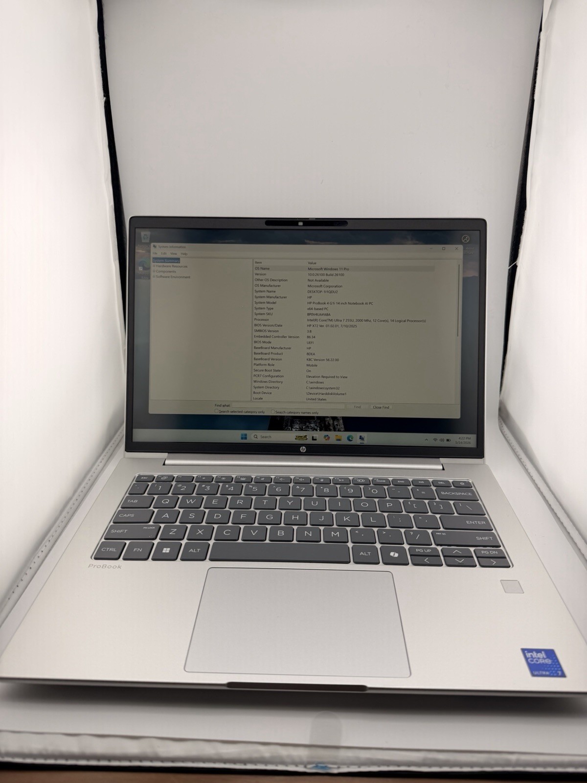 HP EliteBook 840 G11 Ultra 7 255U 32GB 1TB SSD 14″ Touch Win11 Pro