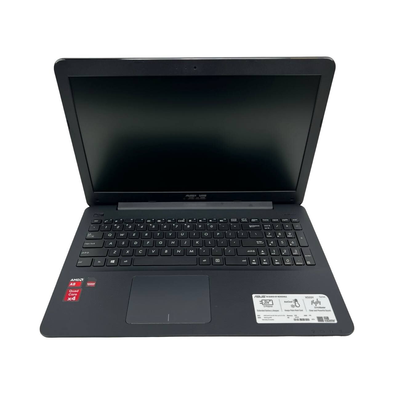 ASUS X555Y Laptop w/ AMD A8-7410 R5 Graphics 8 GB | No HDD / BATT / Charger
