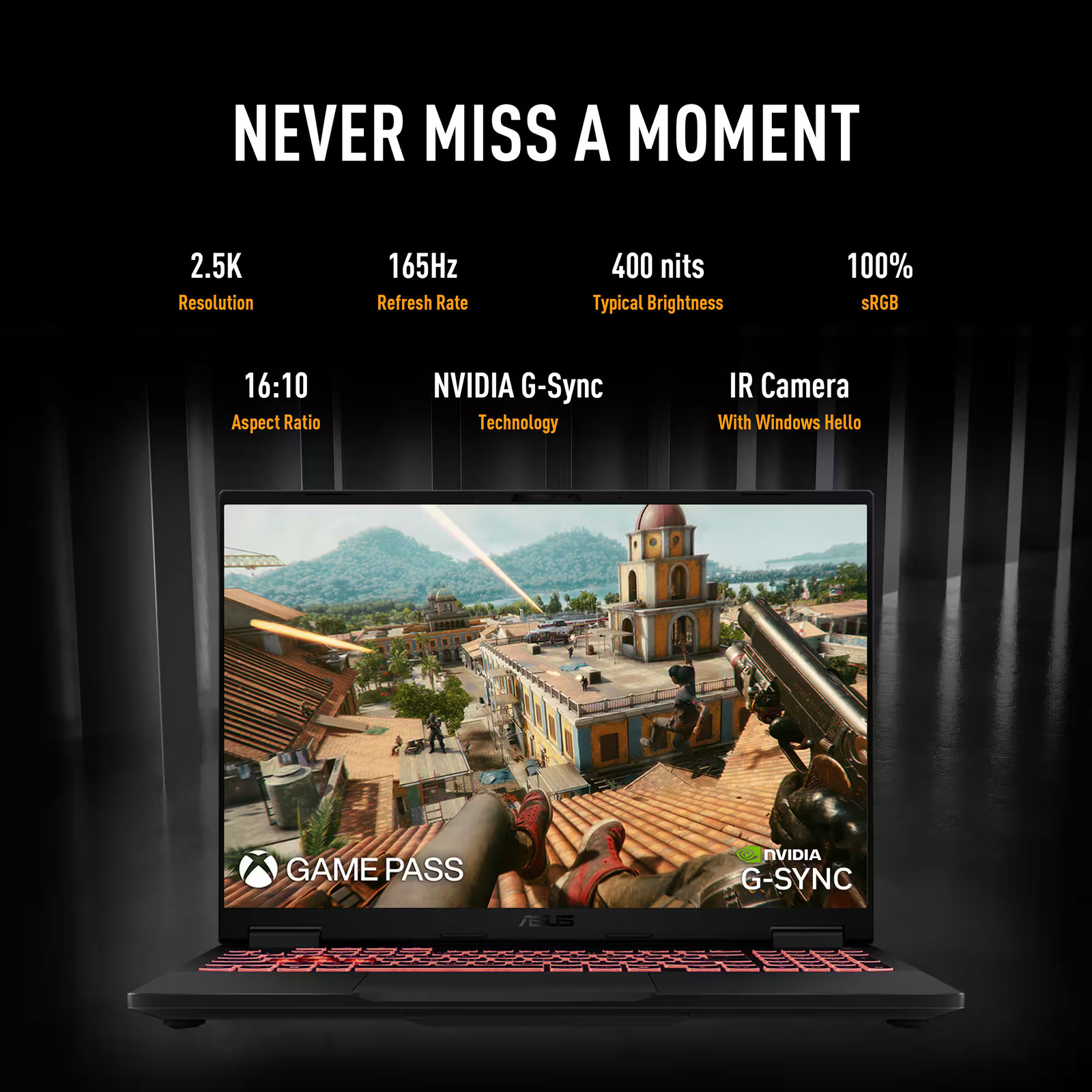 ASUS – TUF Gaming A16 16″ 3K 165Hz Gaming Laptop – AMD Ryzen 9 8940HX 2025 – …