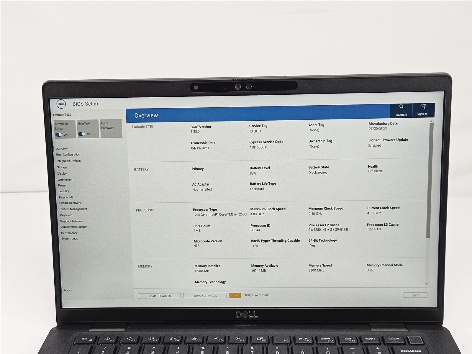 Dell Latitude 7430 14″ i7-1265U 16GB RAM 256GB SSD Thunderbolt 4 No OS
