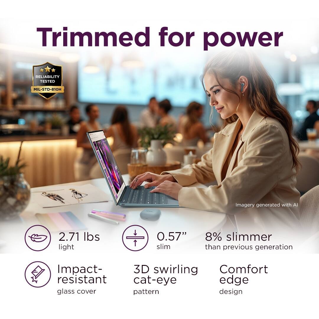 Lenovo – Yoga Slim 9i – Copilot+ PC – 14″ 4K 120Hz OLED Touchscreen Laptop – …