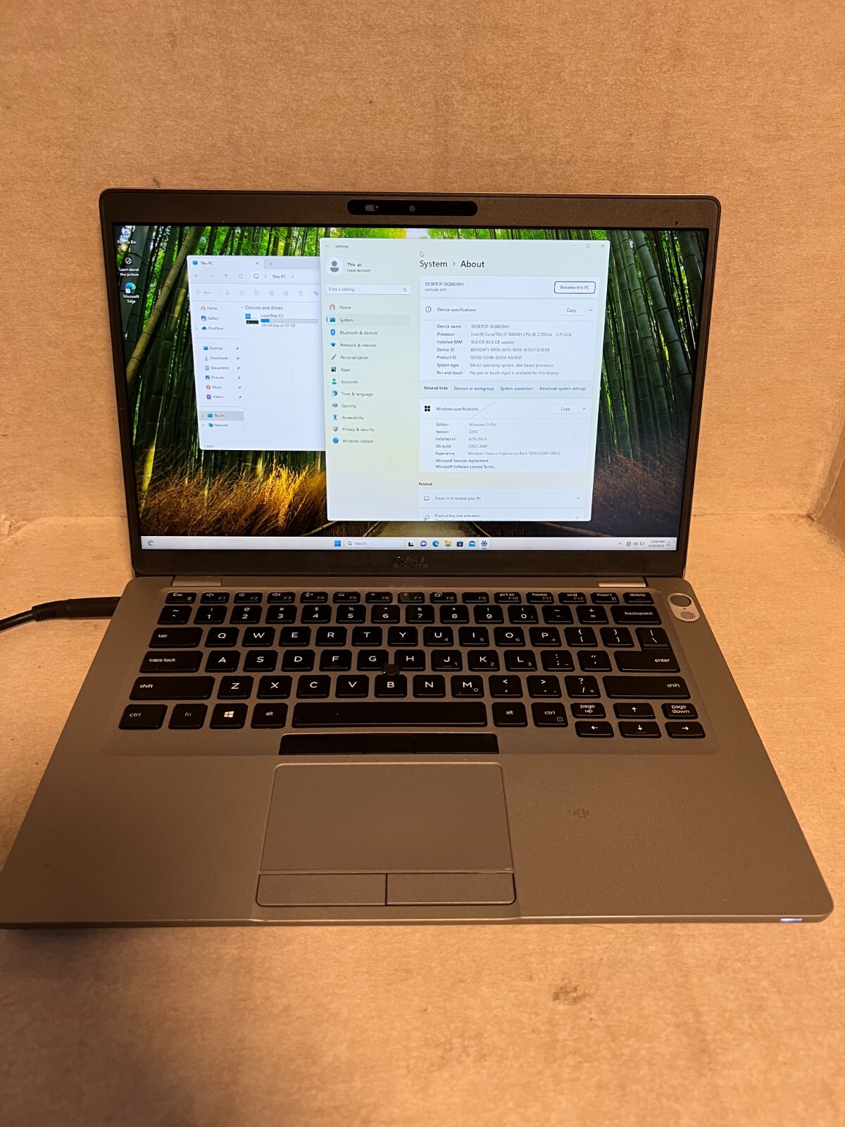 Dell Latitude 5411 14in Intel Core i7-10850H 2.70,5.1GHZ,16GB, 256GB.SSD WIN10