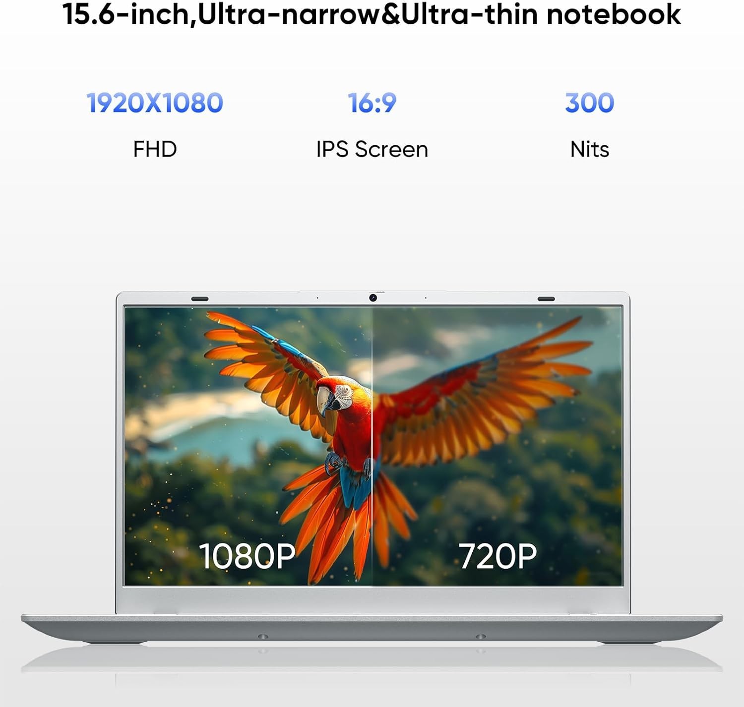 RIANIFEL 15.6″ Laptop Computer 256GB/16GB RAM Silver, Intel *New, No Charger*