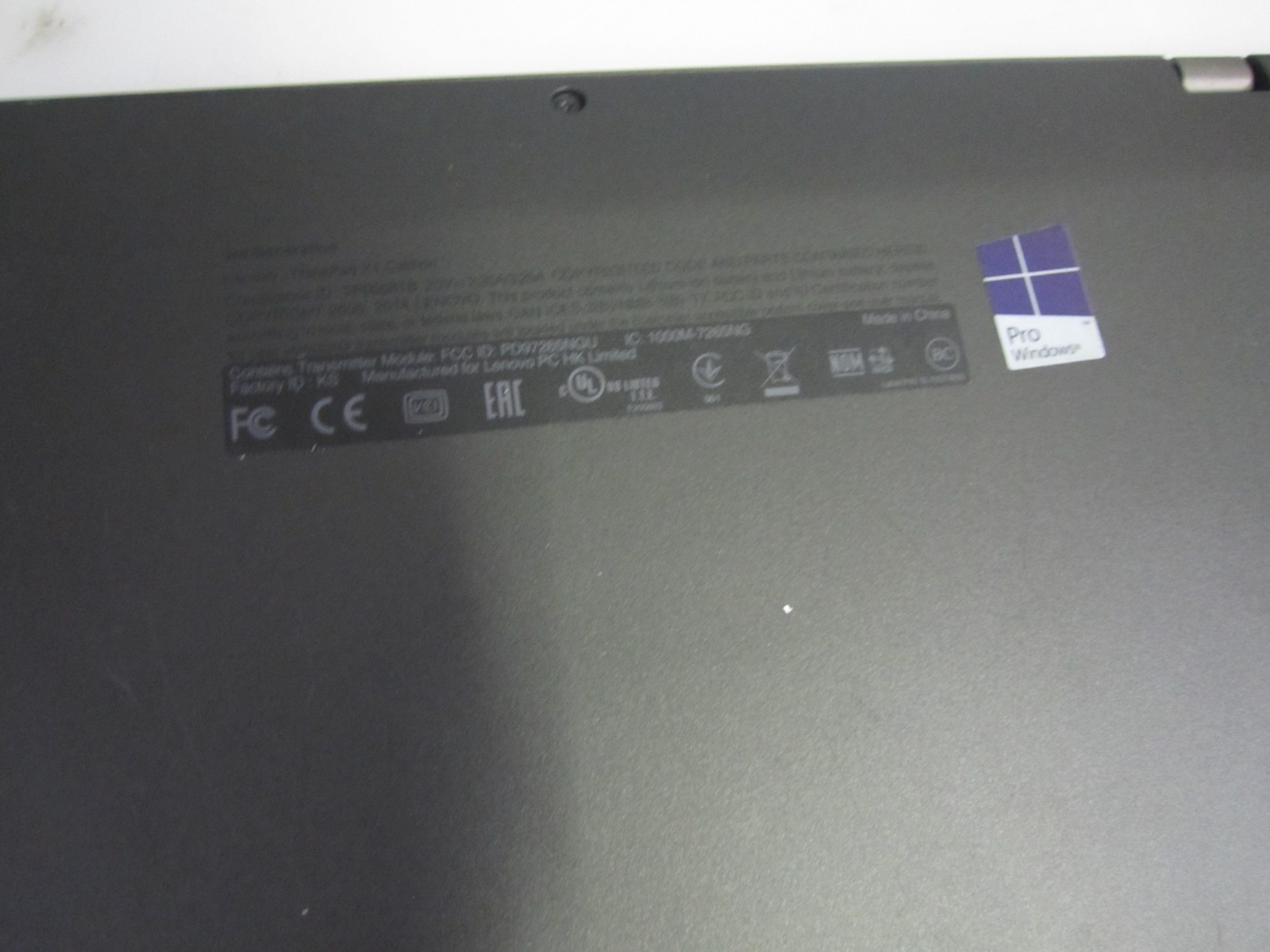 Lenovo ThinkPad X1 Carbon 2.30Ghz i5-5300U 8GB 256GB M2SSD Laptop w/ AC [NO OS]