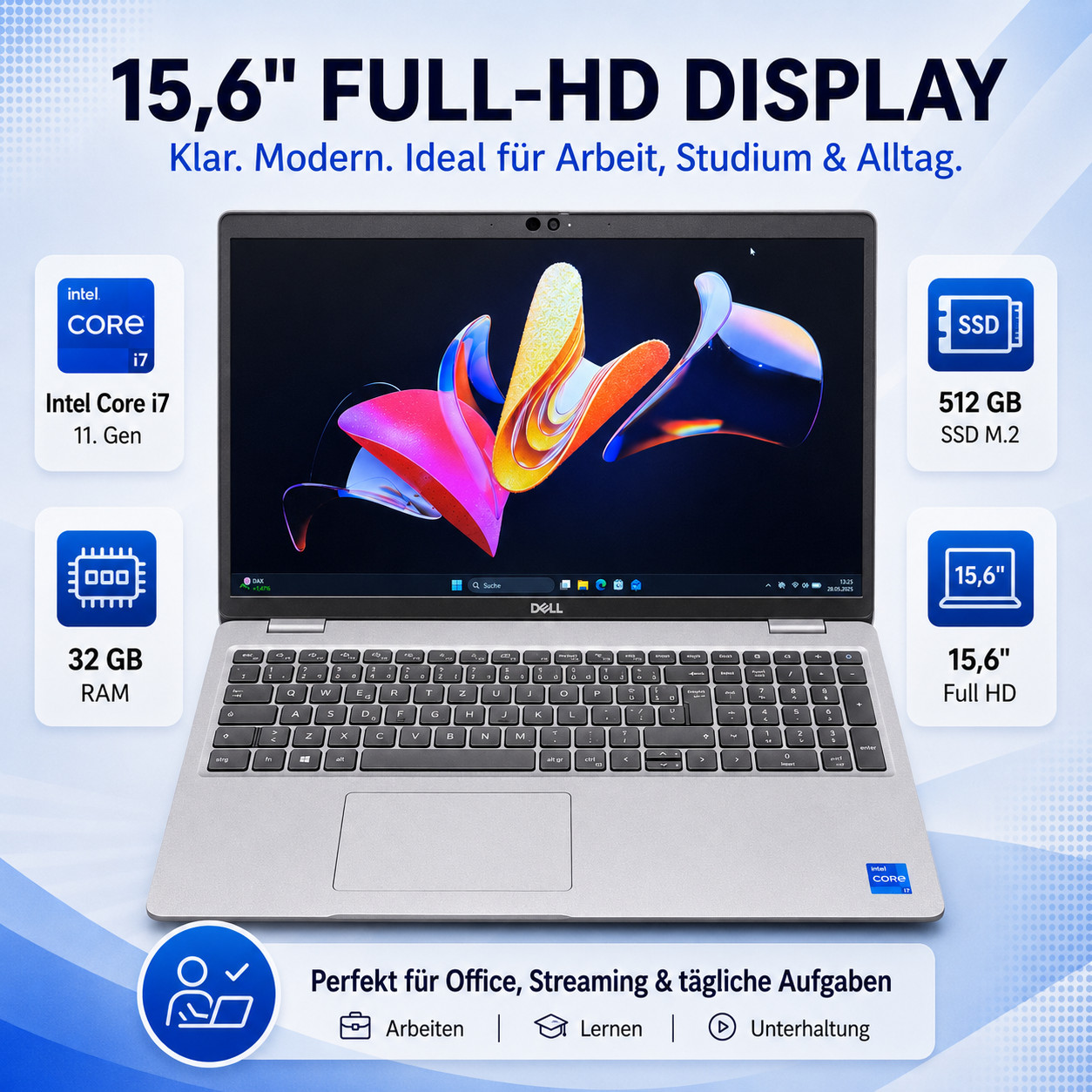 Laptop Dell Workstation | i7-11th Gen | 32GB RAM DDR4 | 512GB NVMe SSD | Win11Pro