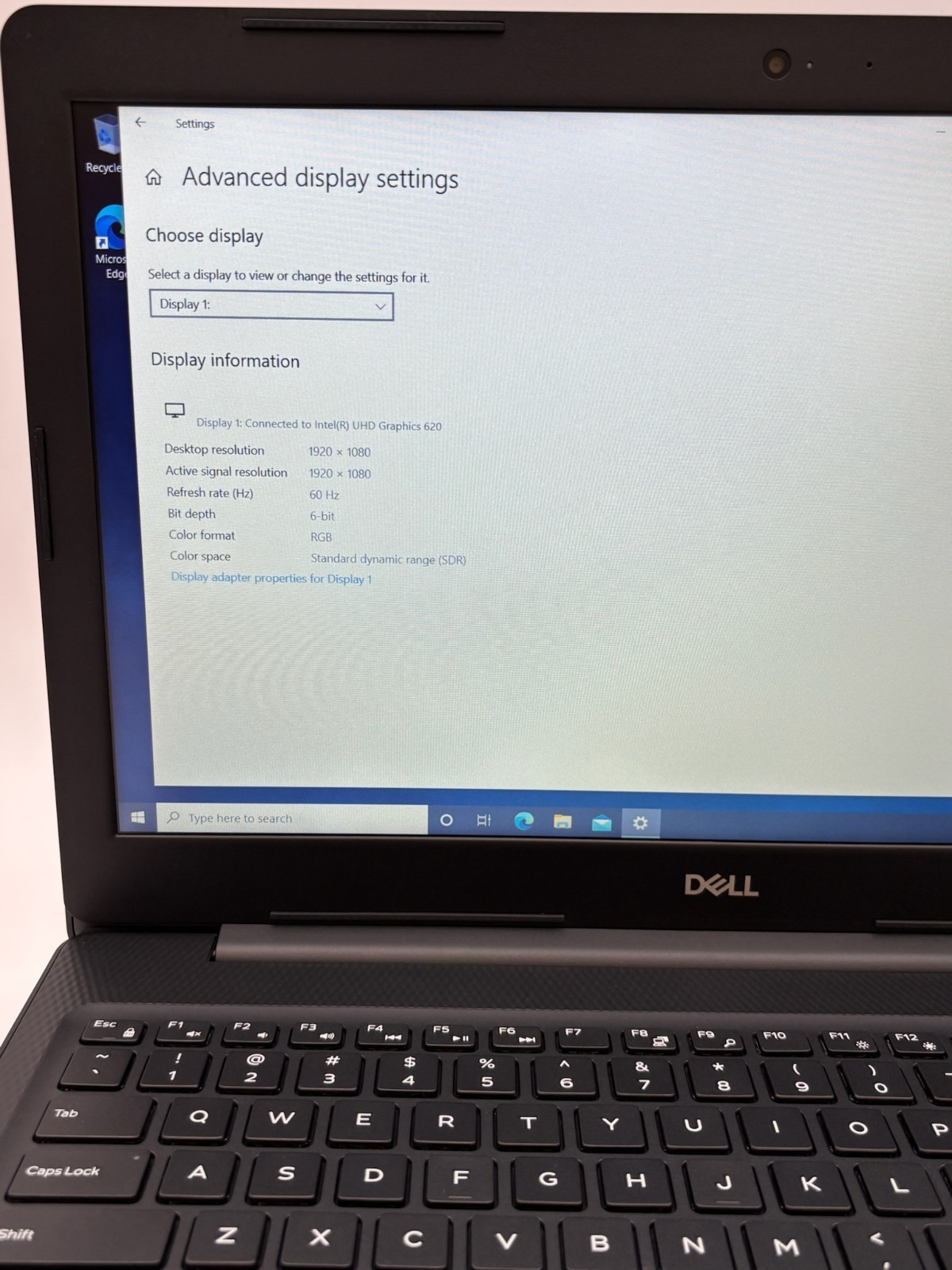 Dell Inspiron 3580 15.6″ 1 TB HDD 4 GB RAM i3-8145U Windows 10 Home