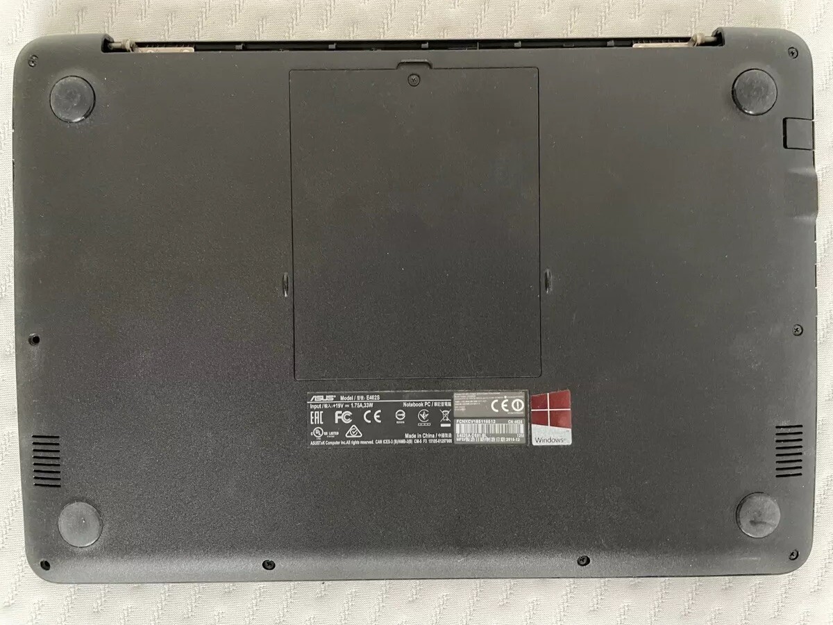 ASUS Laptop E402S N3050 CPU, 2GB RAM, 32GB eMMC SSD, Boots Up, For Parts As-Is