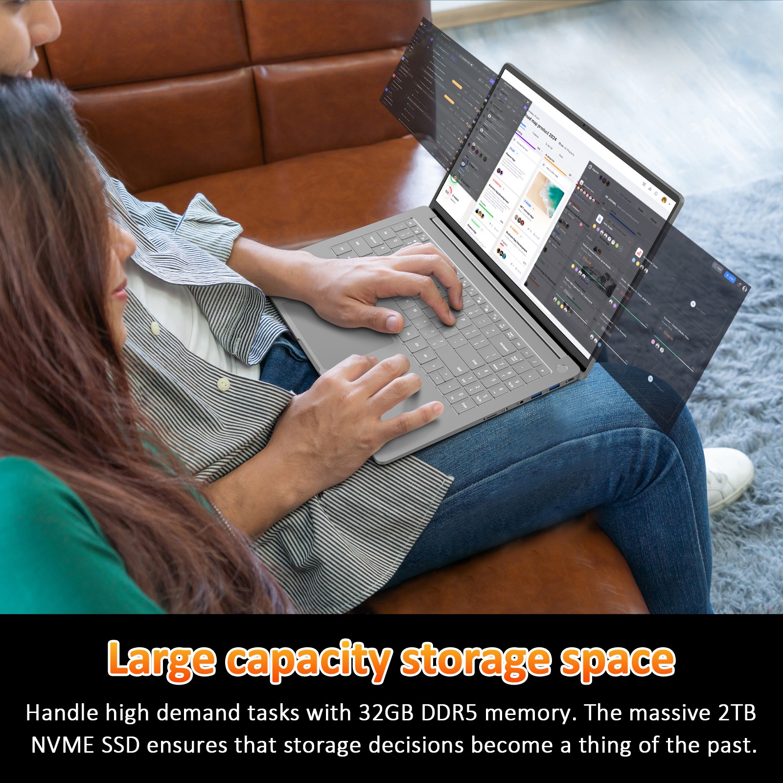 15.6″ 1080P Laptop R9 6900HX 8-Core 16 Thread 32GB RAM 2TB SSD Notebook Dual Fan