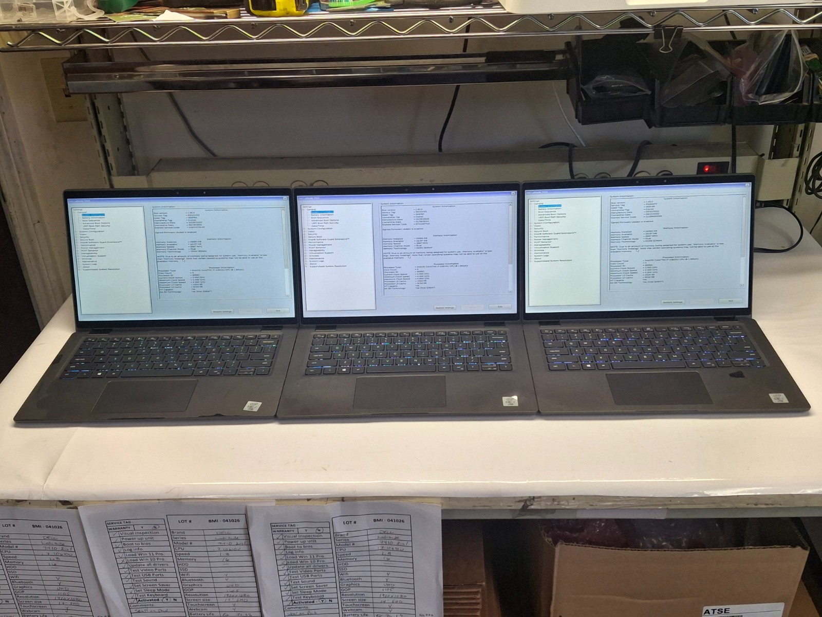 Lot of 3 Dell Latitude 7410 14″ 2-in-1 Touch Intel Core i7-10610U 16GB No SSD
