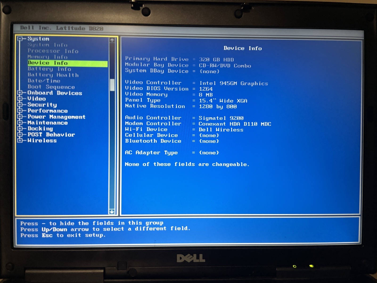 Dell Latitude D820 Retro Windows XP Laptop