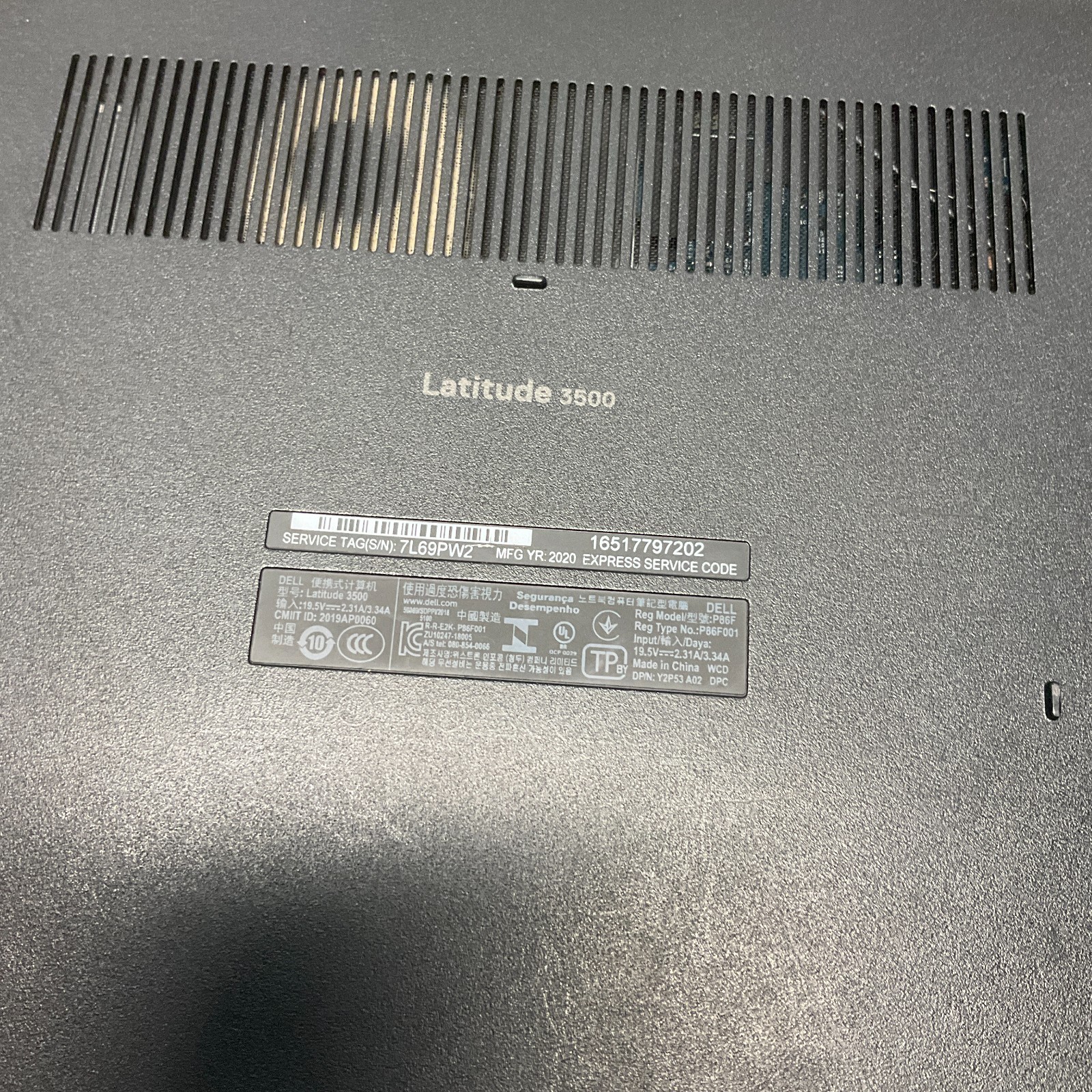 Lot of 2 DELL LATITUDE 3500 15.6″ Intel Core i5-8265U Laptop BROKEN LCD AS IS