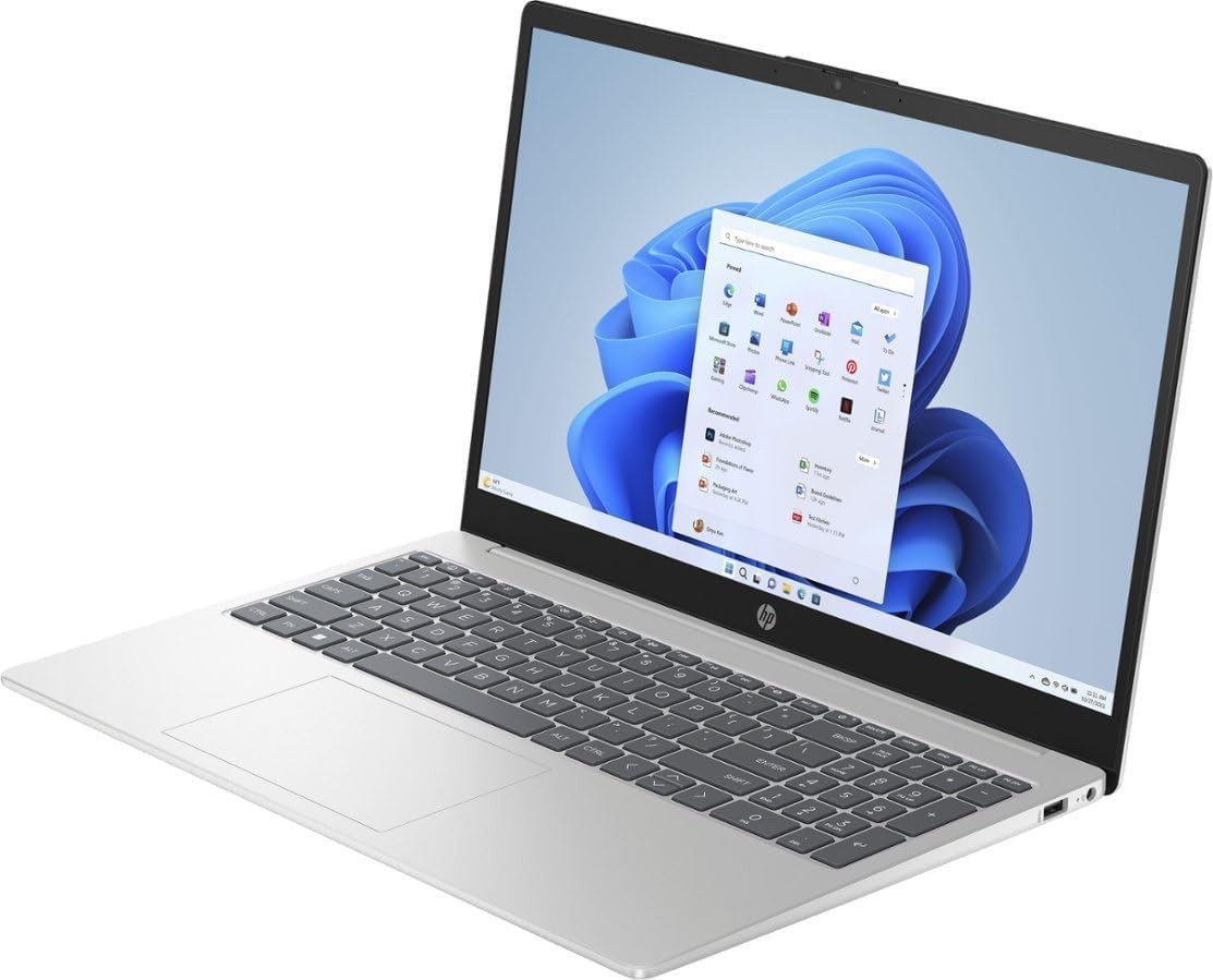 HP 15.6″ Full HD Touch-Screen Laptop AMD Ryzen 5 7520U 8GB RAM 512GB SSD Silver