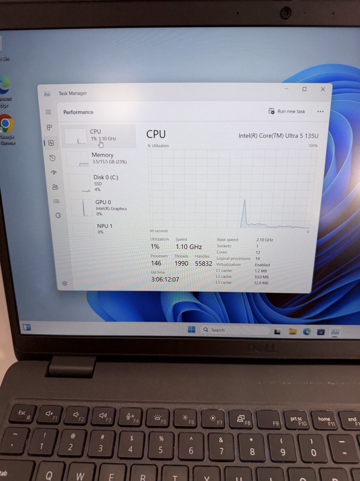 Dell Latitude 3550 15.6 Ultra 5 135U 2.10GHz 16GB RAM 512GB SSD Win 11 (READ)