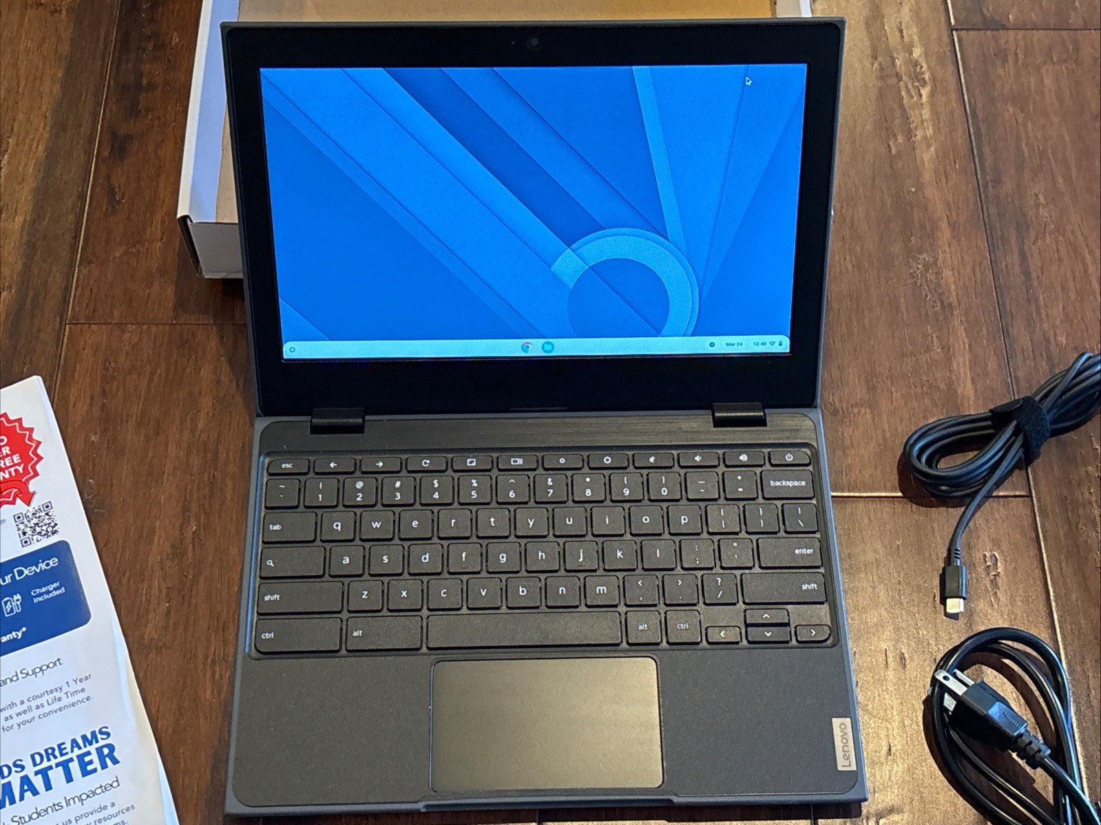 Lenovo 100e Chromebook 2nd Gen MTK 11.6″ 4GB Ram 16GB HDD/SSD Chrome OS Black