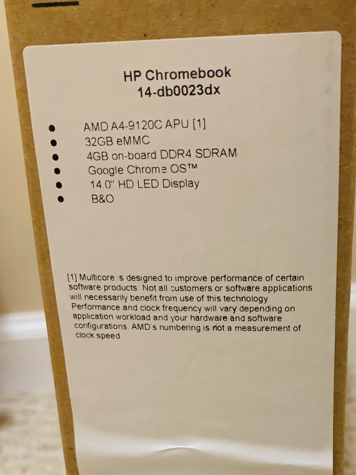 HP Chromebook 14” inch HD LED 14-db0023dx 32GB, AMD A4 Dual-Core, 2.40GHz, 4GB