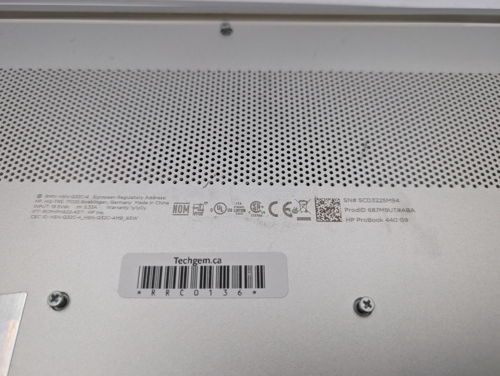 HP ProBook 440 G9 14″ Display Screen Intel Core i5-1235U 0.90 GHz Silver Laptop