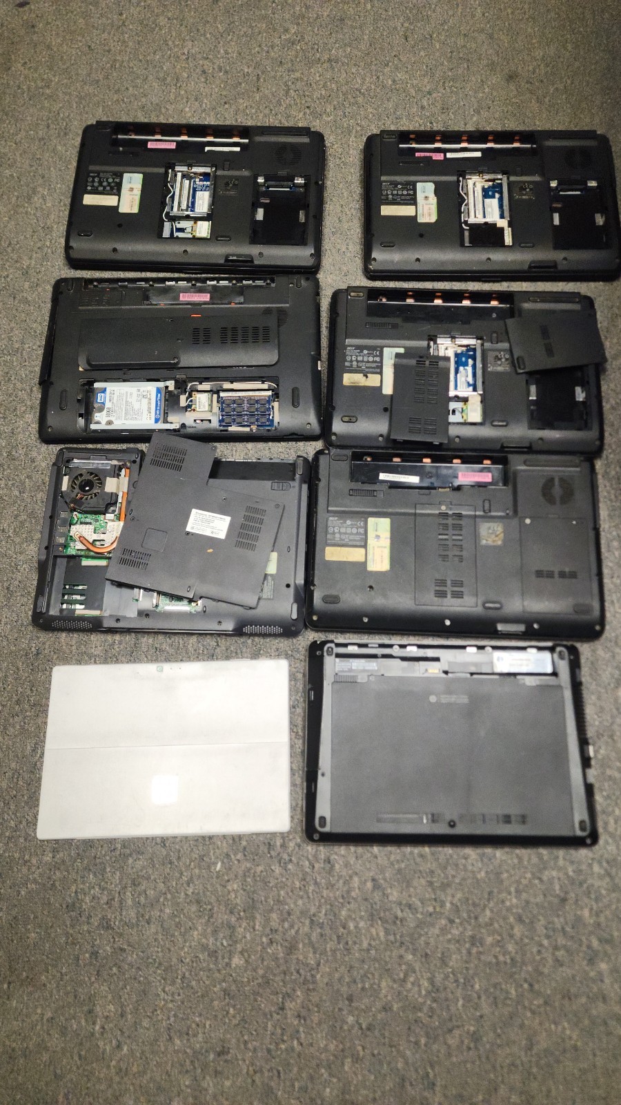 MIXED LOT OF 8 LAPTOPS FOR PARTS OR REPAIR !!! READ DESCRIPTION!!!