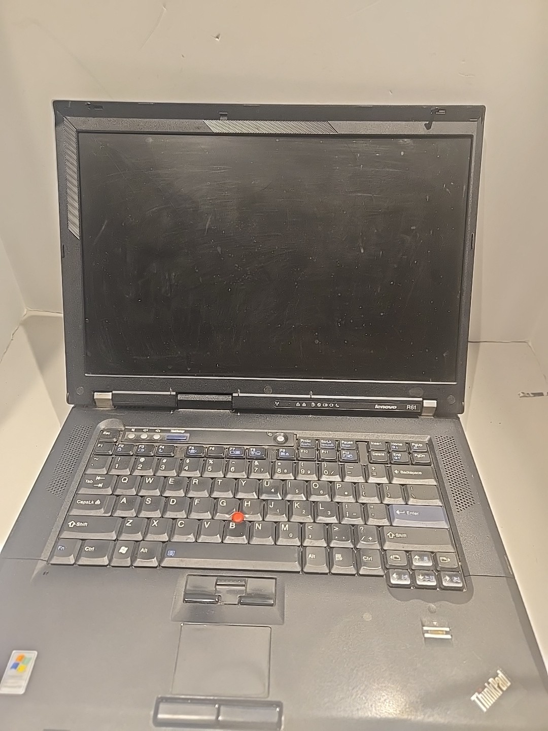 Lenovo IBM Thinkpad R61i Laptop Untested No Charger No Hard Drive Screen Damage