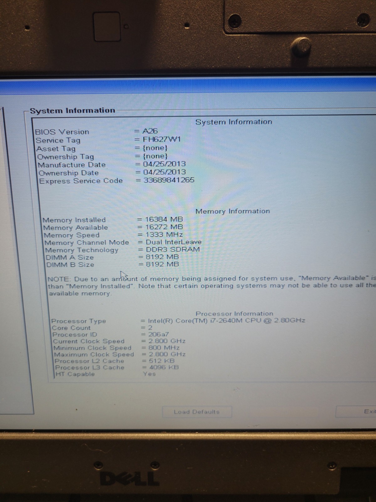 Dell Latitude E6420 XFR Core i7 2640M 1TB SSD 16 GB RAM WIN10 pro