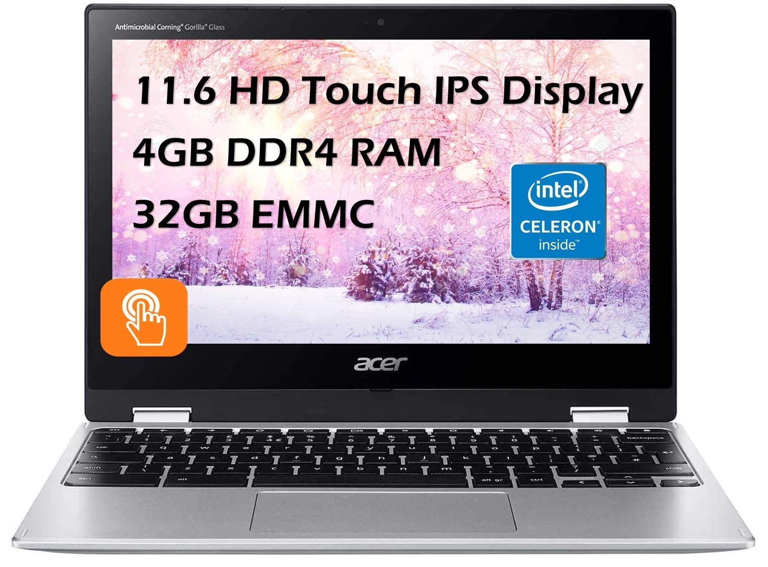 acer 11.6″ Touchscreen Convertible Spin 311Chromebook Laptop 32GB Storage Silver