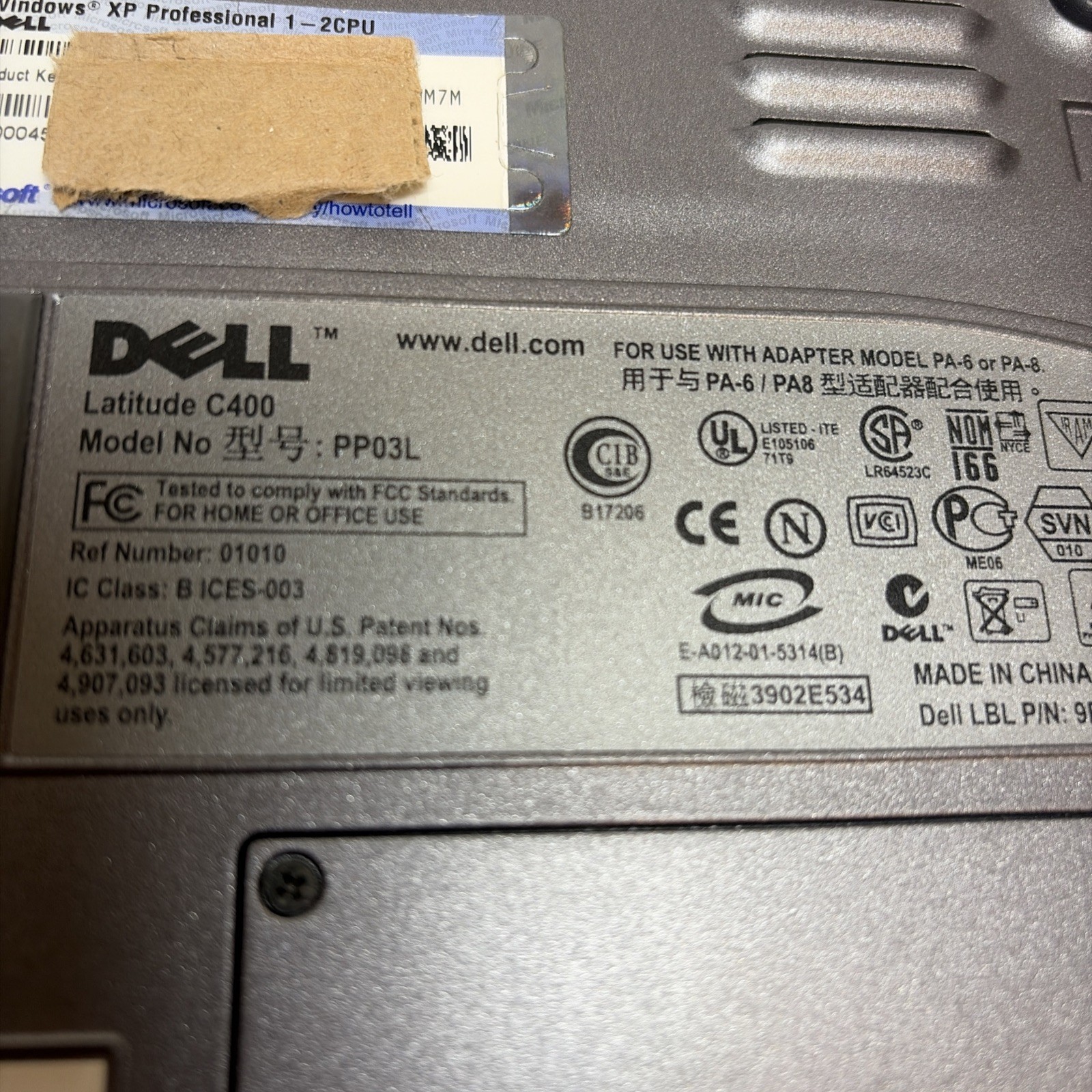 Dell Latitude C400 PP03L 12.1-inch Grey Laptop No HDD