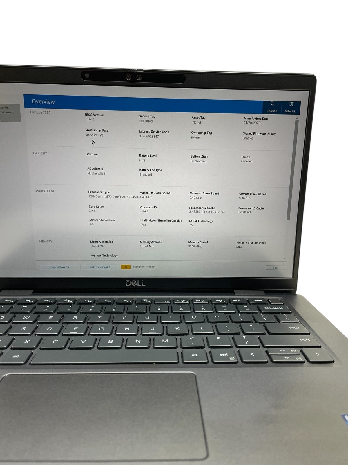 Dell Latitude 7330 13″- i5-1245U – 16GB RAM – 512GB SSD – Grade D