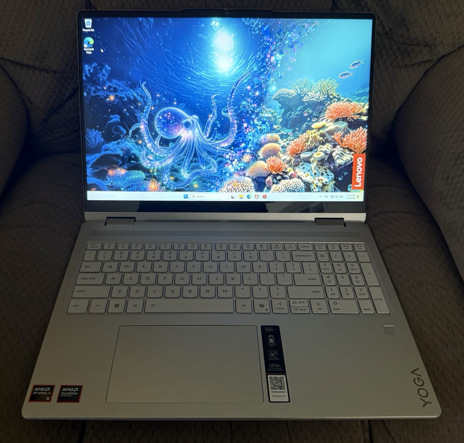 Lenovo Yoga 7 16 2-in-1 Touch Laptop (Ryzen AI 5 340, 16GB RAM, 512GB SSD)