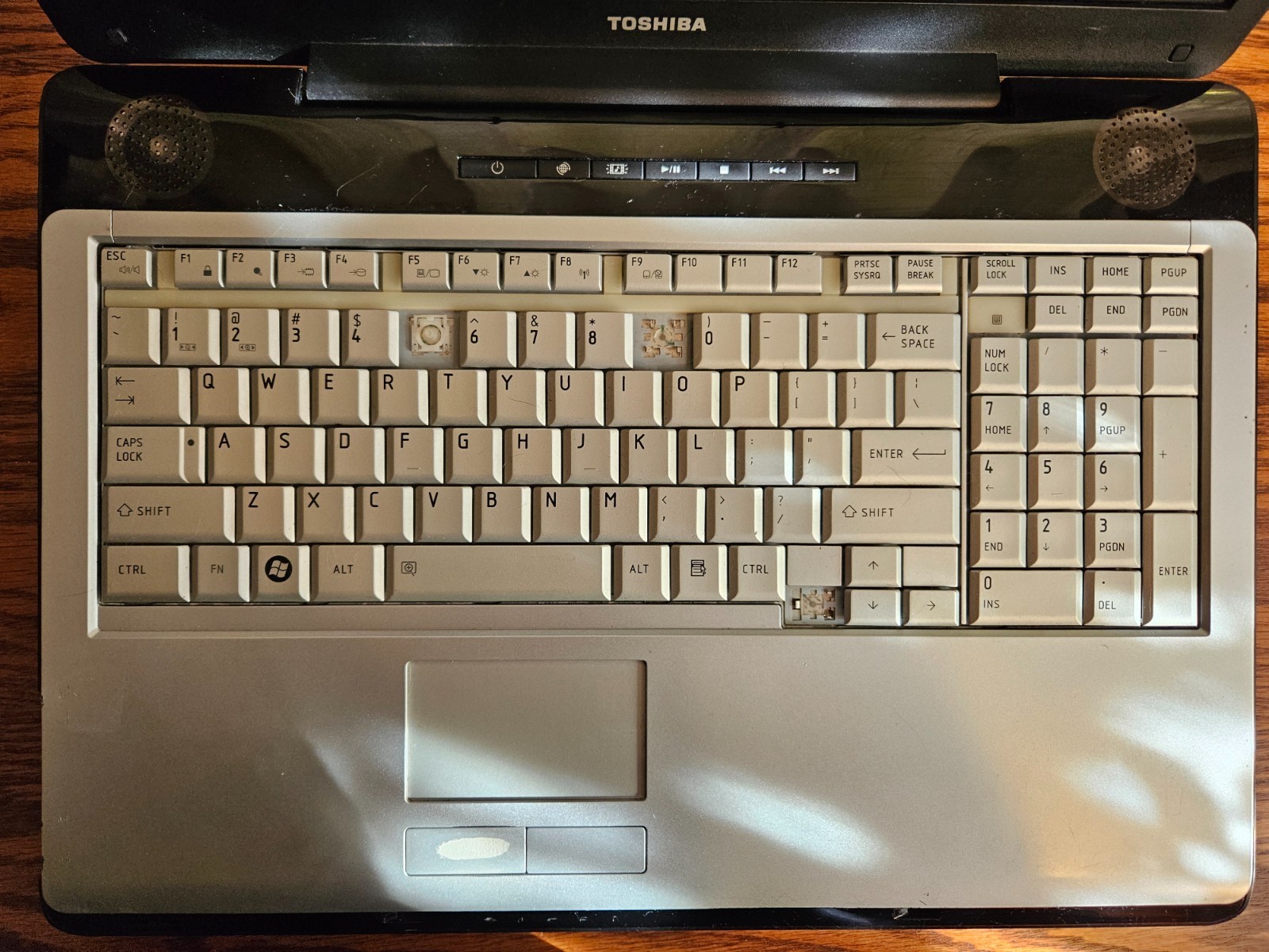 Toshiba Satellite Laptop P205-S6267 w/Power Adapter Working As Is No HDD