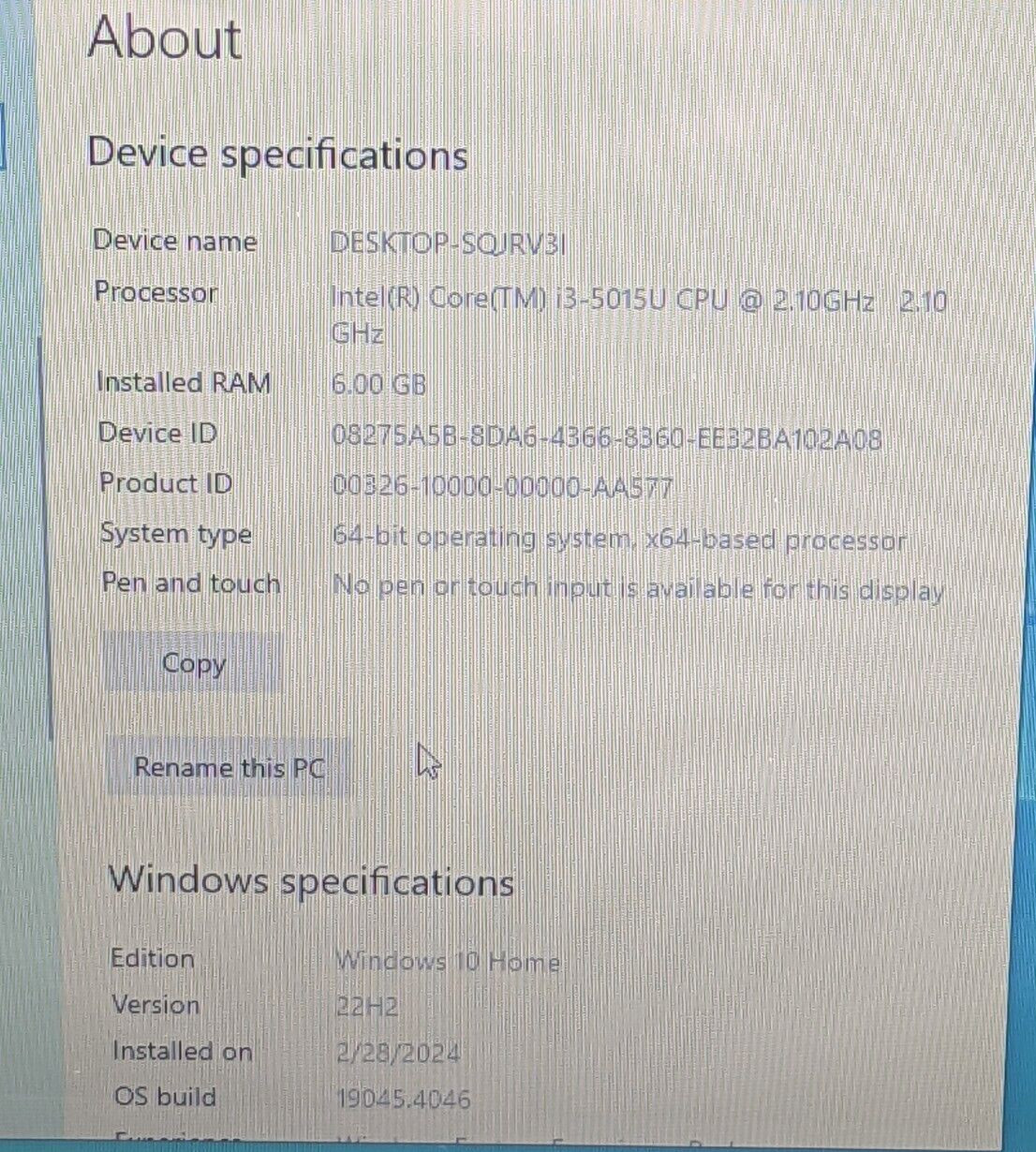 Dell Inspiron 3558 15.6″ Intel Core i3-5015u 2.10GHz 6GB 1TB HDD W10H DLMD0C2